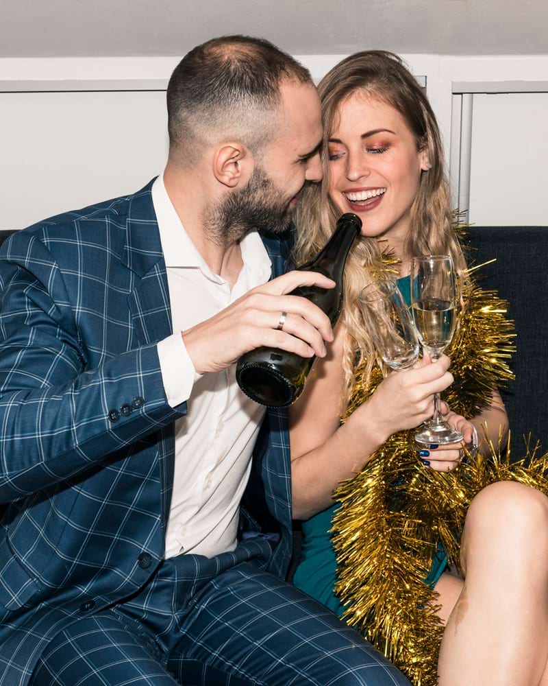Successful couple dining in Perth
